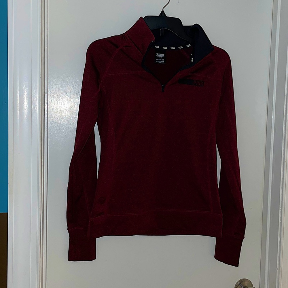 Pink stretch zip up